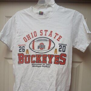 Vintage Ohio State Vs Michigan Football Shirt Men’s Small 2001 Gold Pants OSU